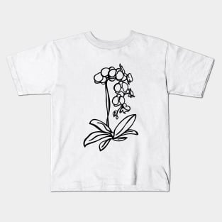 Line art Orchid Kids T-Shirt